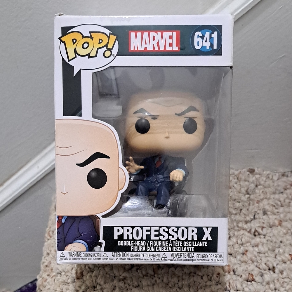 Funko Pop Marvel Professor X Figure - Blue and Black